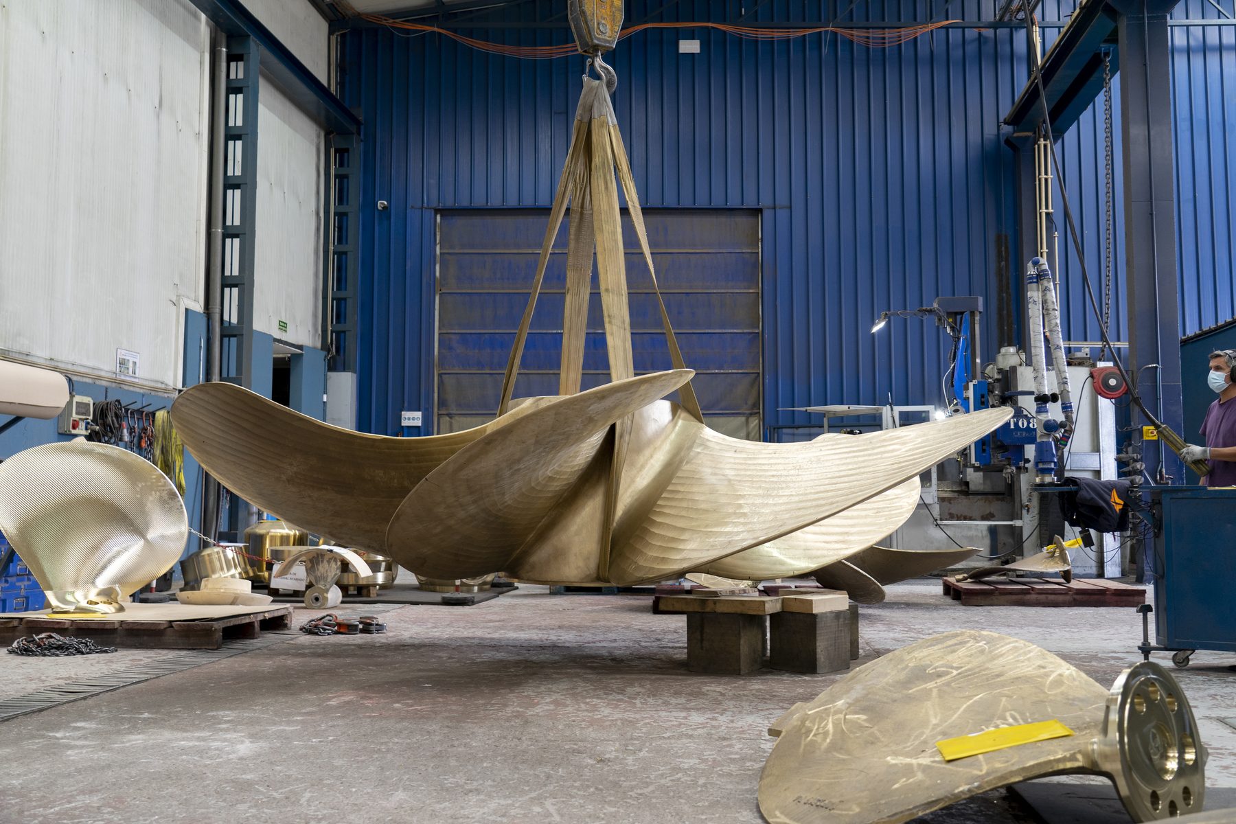 Hélices de passo fixo at the Fundilusa foundry